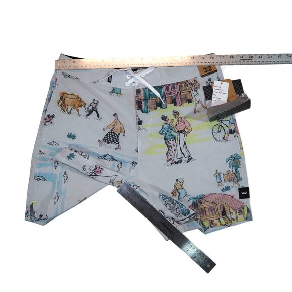 Vans x Kide BOA Coastal Village Sample Board Shorts Men's 32 x 7 Multicolor - Picture 7 of 9